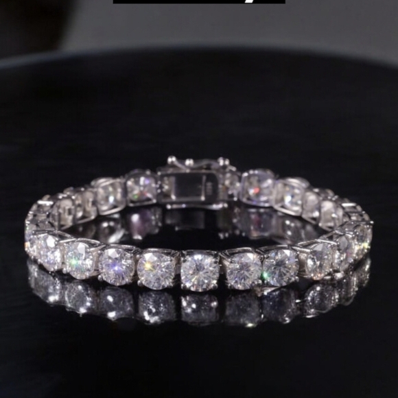 Moissanite Cartel Jewelry - ✨ Luxury Moissanite Tennis Bracelet | 5mm | S925 Silver | Rhodium Finish ✨